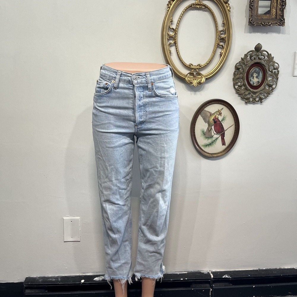 Citizens of Humanity Premium Vintage Jeans Light Wash Distressed Hem Size 23